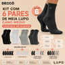 Imagem da oferta Kit Com 6 Pares De Meias Lupo Sport Cano Médio Esportiva Adulto Em Algodão