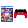 Imagem da oferta Bundle GTA VI PlayStation 5 + Controle sem fio PlayStation DualSense Techno Red