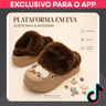 Imagem da oferta Sandália Plataforma Feminina EVA: Forro Tipo Meia e 6 Charms Decorativos