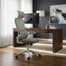 Imagem da oferta Cadeira Escritório Ergonômica Genebra G500 Luvinco Cor Cinza Com Suporte Lombar Estofado Mesh