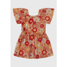 Imagem da oferta Vestido Infantil Elian Floral Decote Quadrado Coral