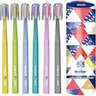 Imagem da oferta OralGos Escova de Dentes Premium Kit 6 unidades, Cerdas Ultra Macias, com Protetor de Cerdas, Design Colorido, Suave para Gengivas, Ideal para Present
