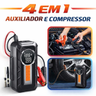 Imagem da oferta Compressor de Ar Portátil 4 em 1 Sem Fio + Auxiliar de Partida + Power Bank + Lanterna LED Carro Moto