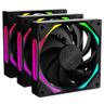 Imagem da oferta Kit com 3 Fans Kalkan Halo ARGB Preto 120 mm 2200 RPM PWM 48.5CFM 2.31mmH2O KLK00019