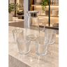 Imagem da oferta Jarra de vidro com tapa de inox + 4 copos imperial
