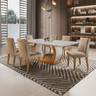 Imagem da oferta Mesa De Jantar 6 Cadeiras Kate Espresso Móveis Ig