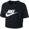 Imagem da oferta Camiseta Cropped Nike Sportswear Essential CR Feminina - Preto+Branco