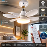 Imagem da oferta Ventilador de Teto 60W Silencioso Lâmpada Forte com LED, Controle e 6 Pás Soquete E27 Para Residencial Comercial Interno Externo Quarto Sala Cozinha