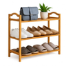 Imagem da oferta Clink Sapateira de Entrada Madeira Tripla Bambu Organizador Tenis Cor:Marfim