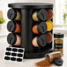 Imagem da oferta Porta Condimentos Temperos Giratório 9 Potes De Vidro Preto Preto