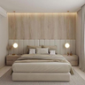 Imagem da oferta Cabeceiras Estofada Modular Cama Casal King e Super King Painel 2,00mX60cm Módulos Adesivos (Bege)