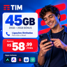Imagem da oferta TIM Controle 45GB por R$ 58,99mês + Ligações Ilimitadas para todo o Brasil!