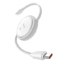 Imagem da oferta Baseus Cabo USB C para USB C cabo de carregamento rápido retrátil USB C 5A de 100 W cabo carregador USB tipo C prede