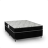 Imagem da oferta Cama Box Casal + Colchão D33 One Face - Suede Preto Cor Couro Preto
