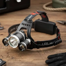 Imagem da oferta Lanterna Cabeça Recarregável 3 Led Luz Branca 4 Modos Ajustável Camping Trilha Corrida Trabalho Mãos Livres Bateria Recarregável Cabo Incl