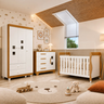 Imagem da oferta Quarto de Bebê Completo com Cômoda Berço e Guarda Roupas Mila BrancoAmadeirado