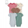Imagem da oferta Kit Body Bebê 5 Peças Estampado - Multicor | Carter's