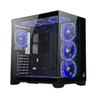Imagem da oferta Gabinete Gamer Rise Mode Galaxy Glass Standard V2, Mid Tower, Atx, Lateral E Frontal Em Vidro Temperado, Sem Fans, Preto - Rm-ga-ggst2-fb
