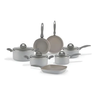 Imagem da oferta Jogo De Panelas 7 Peças Ceramic Life Marble Blend Brinox Cor Cinza