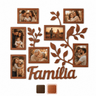 Imagem da oferta Quadro Porta Retrato Família MDF 7 Fotos Decorativo Parede