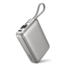 Imagem da oferta Basike Power Bank 20.000mah Rápido Portátil 45w Rápido Com Display Cor Branco Power 3-saídas Com Cabo Embutido Usb-c Para Samsung iPhone Xiaomi Mo