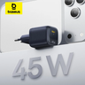 Imagem da oferta Carregador Baseus 45W GaN para iPhone e Samsung Galaxy Carregador Rápido USB C Portátil
