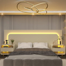 Imagem da oferta Cabeceira Box Casal com 2 Mesas de Cabeceira com LED Innova 100% MDF Branco