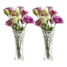 Imagem da oferta Kit 2 Vasos Decorativo De Vidro 17cm - Vasos Para Plantas Transparente