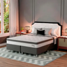 Imagem da oferta Cama Box Queen Modern Sigma Branco com Colchão Molas Ensacadas Euro Pillow