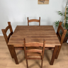 Imagem da oferta Jogo Mesa Jantar 100x74 4 Cadeiras Madeira