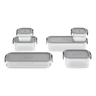 Imagem da oferta Electrolux Kit 6 Potes Herméticos De Plástico Cinza, 12,4l, Safelock, Empilhável E Modular