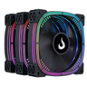 Imagem da oferta Kit com 3 Ventoinhas Gamer Rise Mode Aura Pro Black ARGB 5v 120mm - RM-AUB-02-ARGB