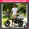 Imagem da oferta Bicicleta EléTrica DobráVel Para Adultos 48v15ah Autonomia 45km Farol Led Suporte De Celular Pedal Tripulado Compras