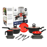 Imagem da oferta Jogo de Panelas BLACK DECKER 10 Peças Ceramic Line - Red Stone
