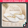 Imagem da oferta Chinelo Feminino Tiras Douradas e Pedraria Material Macio Solado Antiderrapante Elegância Casual Chic para Passeios e P