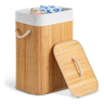Imagem da oferta Cesto de Bambu 60L Com Tampa Alça E Forro Removível Elegância e Praticidade