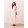 Imagem da oferta Vestido CaCay Midi Malha Rendada Off-White