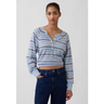 Imagem da oferta Suéter Feminino GAP Listrado Cropped Azul