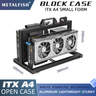 Imagem da oferta METALFISH ITX A4 Alumínio Open Frame Case GPU vertical 240mm Cooler Mini-ITX compatível DIY Gaming PC