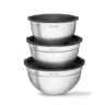 Imagem da oferta Conjunto de 3 Bowls Bumper em Inox com Tampa Hermética Kit Tigelas Multiuso Cozinha - Bumper Magazine