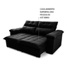 Imagem da oferta Sofá Retrátil Reclinável Verona 1,80m Preto Molas No Assento - King House