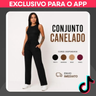 Imagem da oferta Kit Feminino: Calça Wide Leg Pantalona com Bolsos + Regata Blusa Elegante