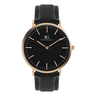 Imagem da oferta Relógio Masculino Saint Germain Murray Black Rosé Gold 40mm Correia Preto Bisel Dourado Fu