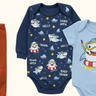 Imagem da oferta Kit 9 Peças Body Bebê Menino Algodão Inverno Manga Longa