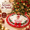 Imagem da oferta Saia Para Árvore De Natal 90cm 120cm Decoração Natalina Elegante Com Laços Vermelhos Pelúcia Macia Para Casa Sala