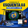 Imagem da oferta ESQUENTA 8.8 MERCADO LIVRE: Smartphones Tênis Moda Casa e Beleza com Até 77% OFF!