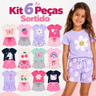 Imagem da oferta Kit 6 Peças Conjunto Infantil Feminino (Tam. 1 a 7 anos)