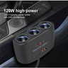 Imagem da oferta Carregador Veicular Hub 12v 3 Tomada Acendedor Carregador Automotivo Adaptador Para Carro Caminhão Carregamento Rápido