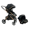 Imagem da oferta Carrinho Bebê Conforto +base Kansas Premium Baby Gold Black
