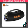 Imagem da oferta Basike Caixa de Som Bluetooth Estéreo: 80W Potente IPX6 TWS RGB